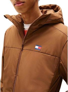 Anorak Tommy Jeans Poly marrom para homem.