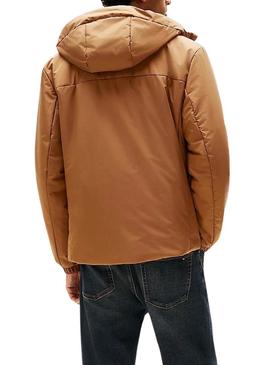 Anorak Tommy Jeans Poly marrom para homem.