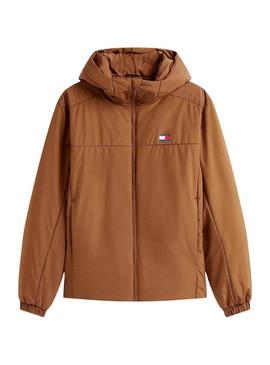 Anorak Tommy Jeans Poly marrom para homem.