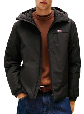 Anorak Tommy Jeans Poly preto para homem