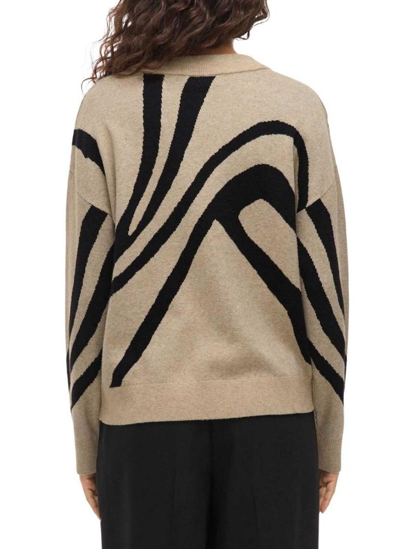 Camisola Vila Vitif bege para mulher.