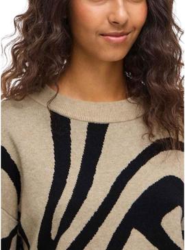 Camisola Vila Vitif bege para mulher.