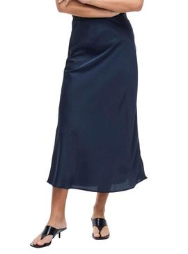 Saia azul da marca Vila Viellette para mulher.