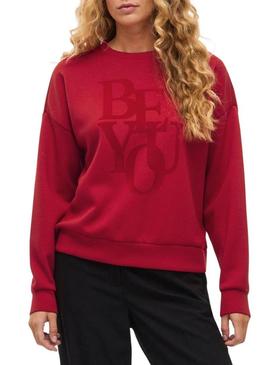 Moletom Vila Reflect vermelho para mulher.