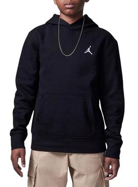 Moletom Jordan Brooklyn Fleece preto para criança.