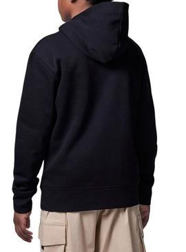 Moletom Jordan Brooklyn Fleece preto para criança.