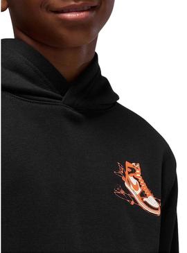 Moletom Jordan Air Has Landed preto para criança.