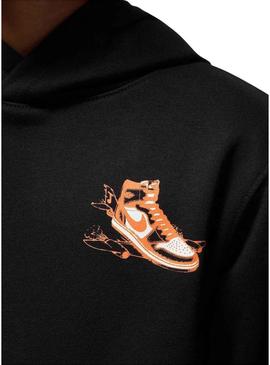 Moletom Jordan Air Has Landed preto para criança.