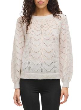 Camisola Vila Tuli bege para mulher