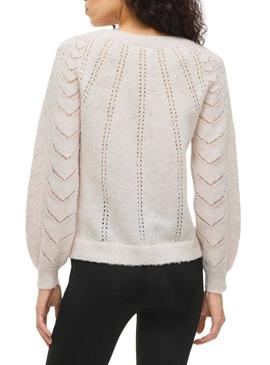 Camisola Vila Tuli bege para mulher