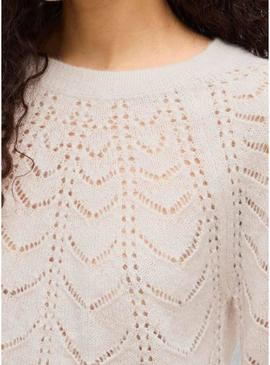 Camisola Vila Tuli bege para mulher