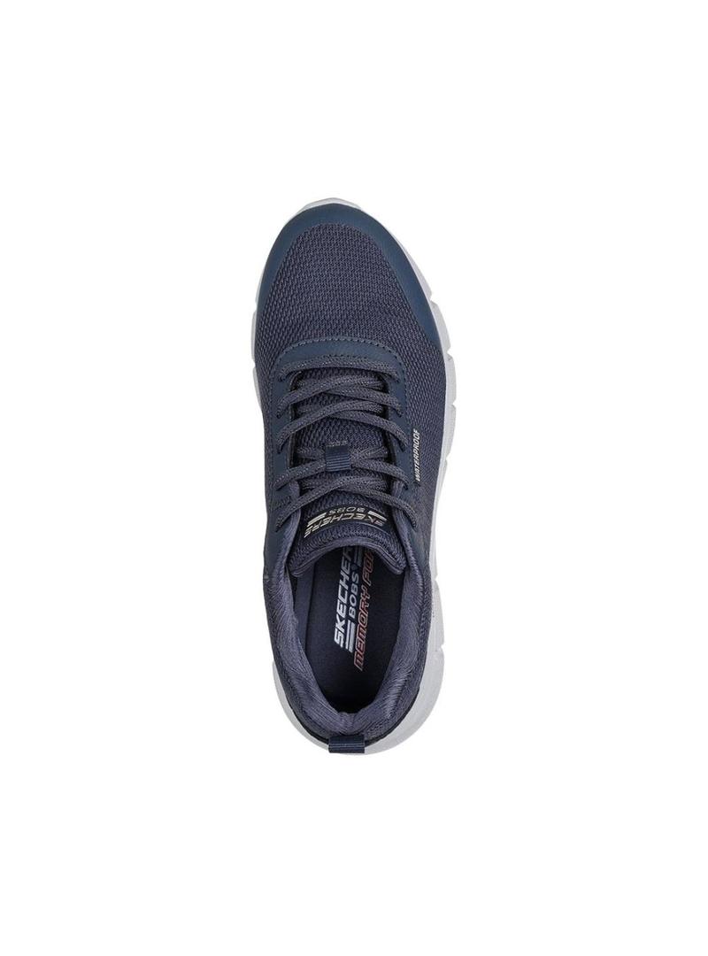 Sapatilhas Skechers Bobs Flex Waterproof azul para mulher.
