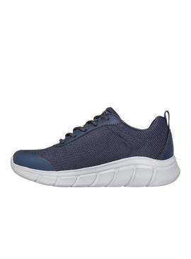 Sapatilhas Skechers Bobs Flex Waterproof azul para mulher.