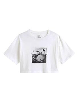 Camiseta Vans Rhythm branca para mulher.