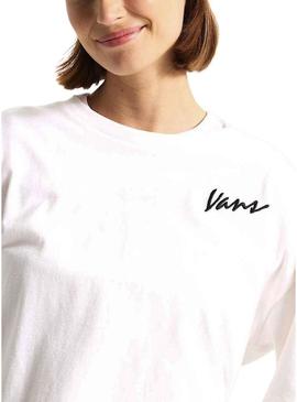 Camiseta Vans Script branca para mulher.