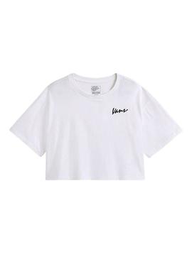 Camiseta Vans Script branca para mulher.