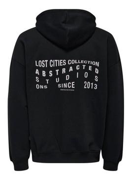Moletom Only and Sons Lost Cities preto para homem