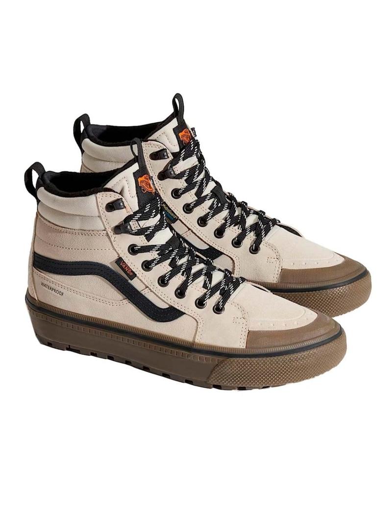 Tênis Vans Sk8-Hi Waterproof branco para homem.