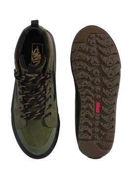 Sapatos Vans Sk8-Hi Waterproof verde para homem.