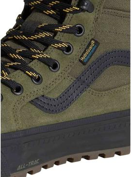 Sapatos Vans Sk8-Hi Waterproof verde para homem.