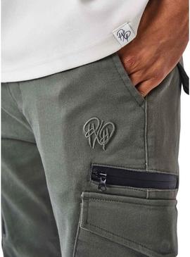 Calça cargo Project x Paris verde para homem.