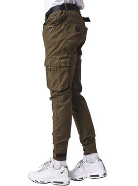 Calça Project X Paris cargo verde para homem.