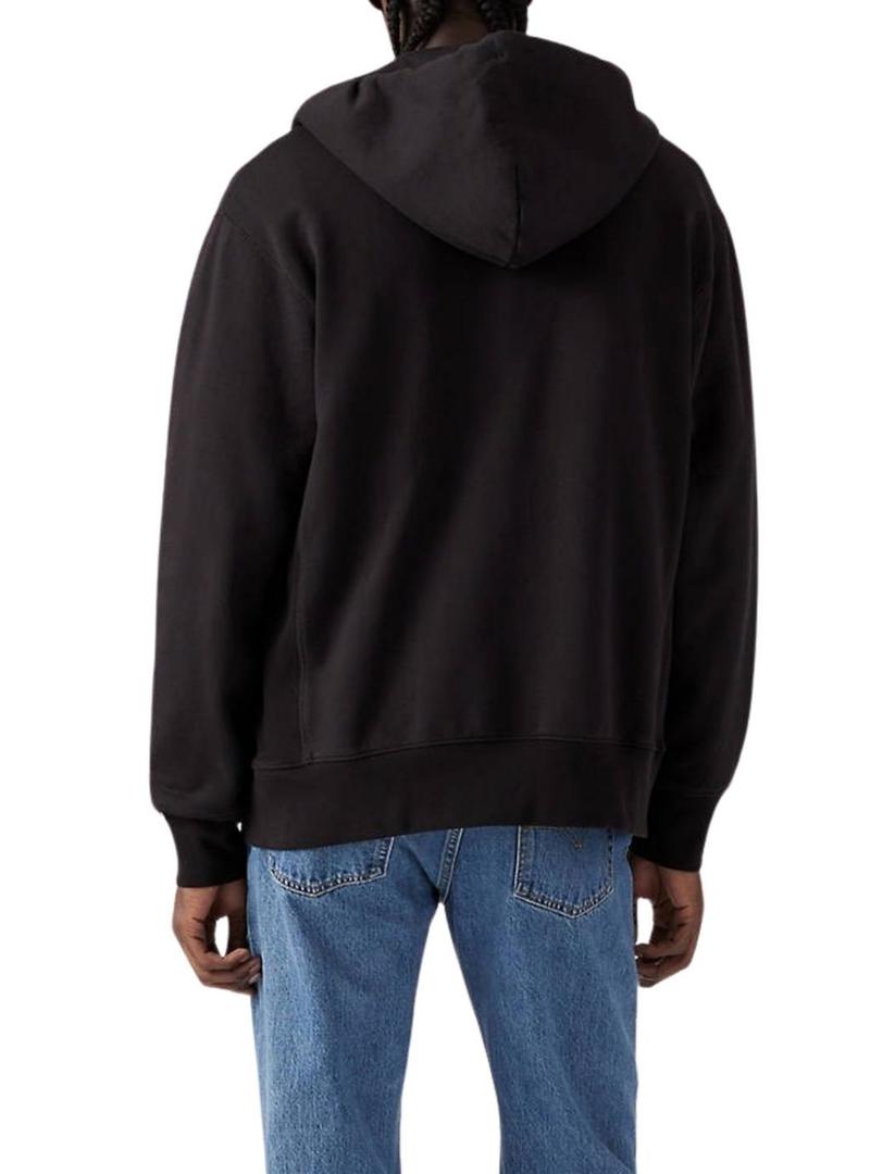Moletom Levis Authentic Zip preto para homem