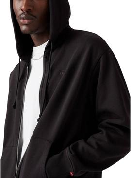 Moletom Levis Authentic Zip preto para homem