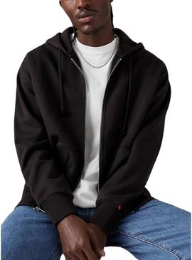 Moletom Levis Authentic Zip preto para homem