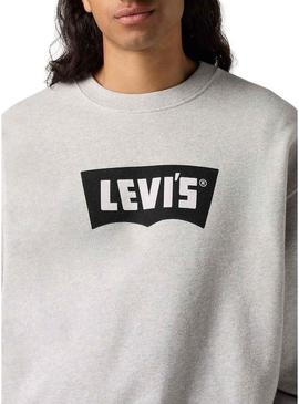 Moletom Levi's Premium grafite cinza para homem.
