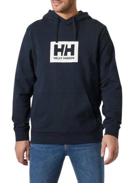 Moletom Helly Hansen HH Box azul marinho para homem.