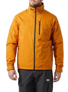 Casaco Helly Hansen Crew Midlayer laranja para homem.