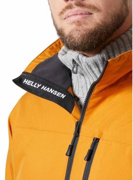 Casaco Helly Hansen Crew Midlayer laranja para homem.