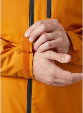 Casaco Helly Hansen Crew Midlayer laranja para homem.