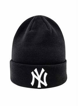 Gorro New Era Essential preto para homens e mulheres.