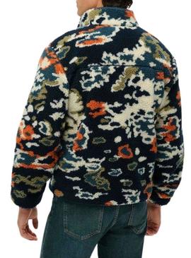 Polar Superdry Printed Fleece Zip estampado multicolor para homem.
