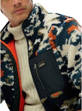 Polar Superdry Printed Fleece Zip estampado multicolor para homem.
