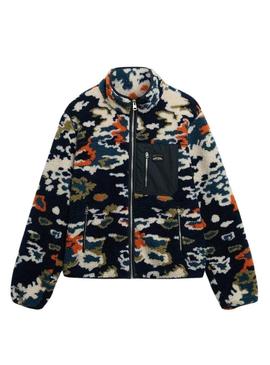 Polar Superdry Printed Fleece Zip estampado multicolor para homem.