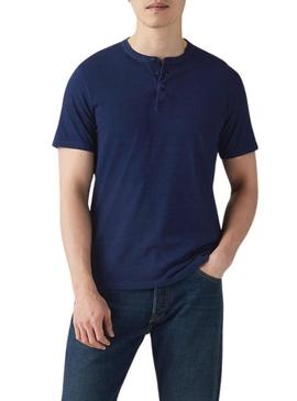 Camisa Levis Henley azul para homem.