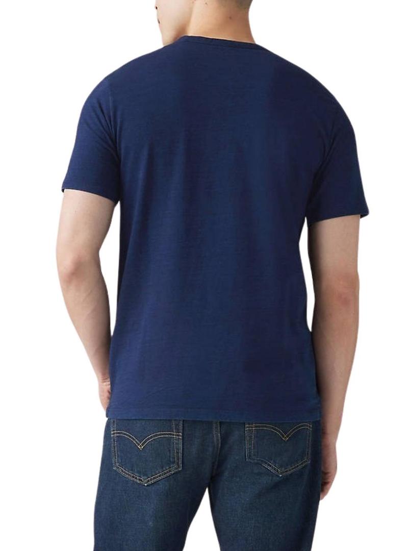 Camisa Levis Henley azul para homem.