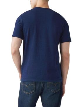 Camisa Levis Henley azul para homem.