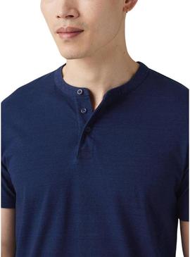 Camisa Levis Henley azul para homem.