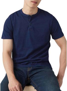 Camisa Levis Henley azul para homem.
