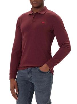 Polo Levis Housemark granate para homem