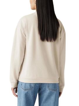 Moletom Levis Everyday bege para mulher.