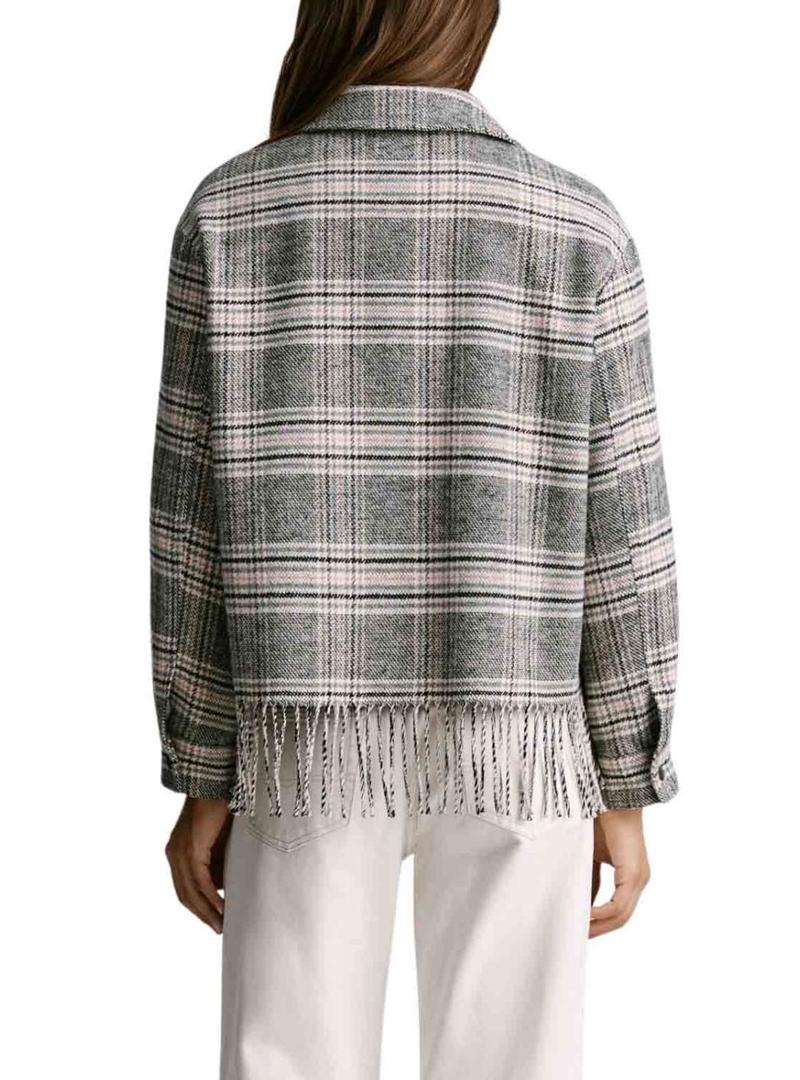 Jaqueta Pepe Jeans Talani cinza e rosa para mulher