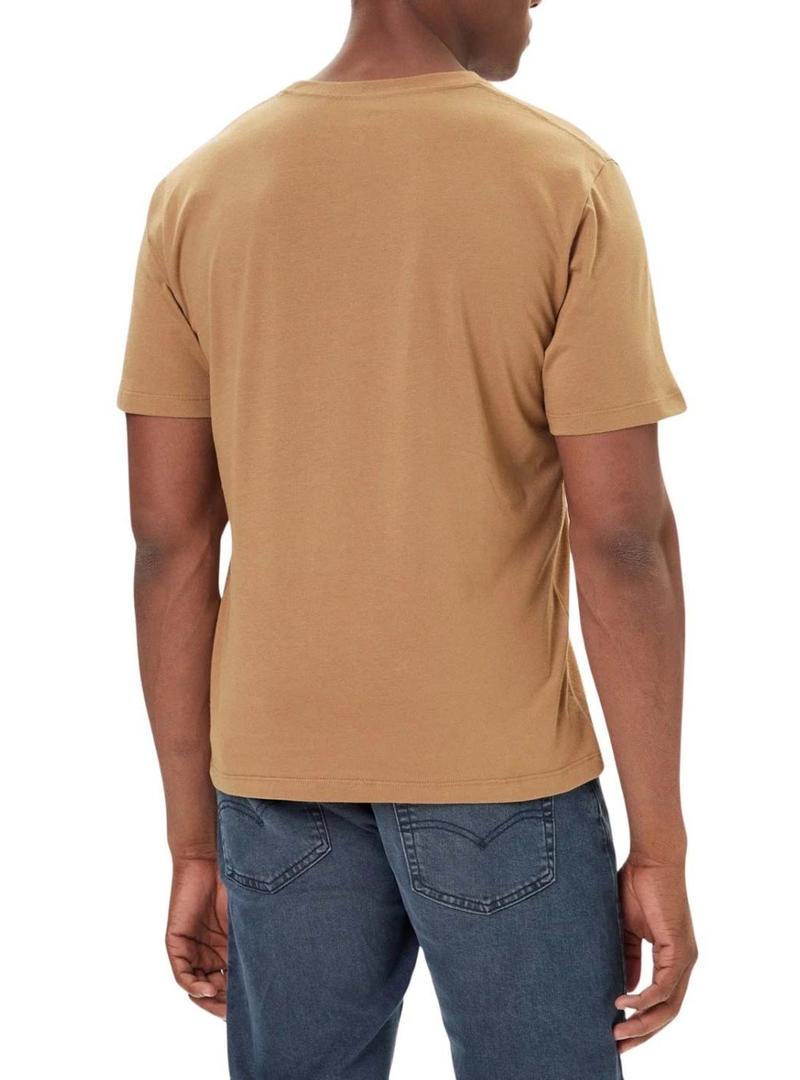 Camisa Pepe Jeans Eggo caramelo para homens.