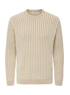 Camisola Only and Sons Brant bege para homem