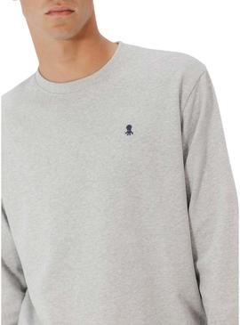 Moletom El Pulpo cinza mesclado para homem