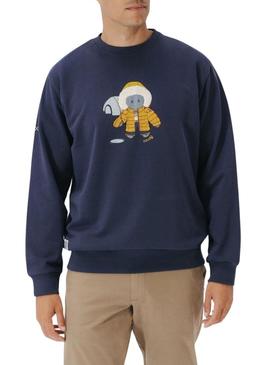 Moletom El Pulpo Esquimal azul para homem